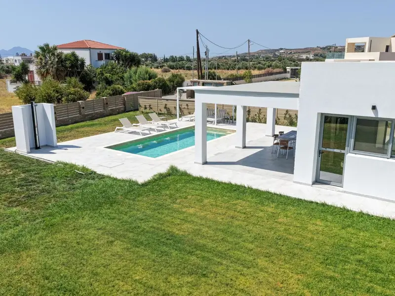 Loungers, pool and open countryside